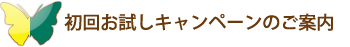 初回お試しキャンペーンのご案内